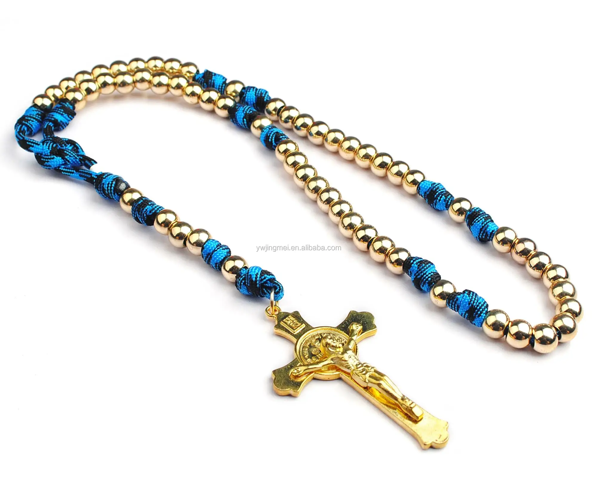 Chapelet Paracord Saint Michael - Collier Catholique Robust Avec Crucifix Et Médaille Archange | 53cm