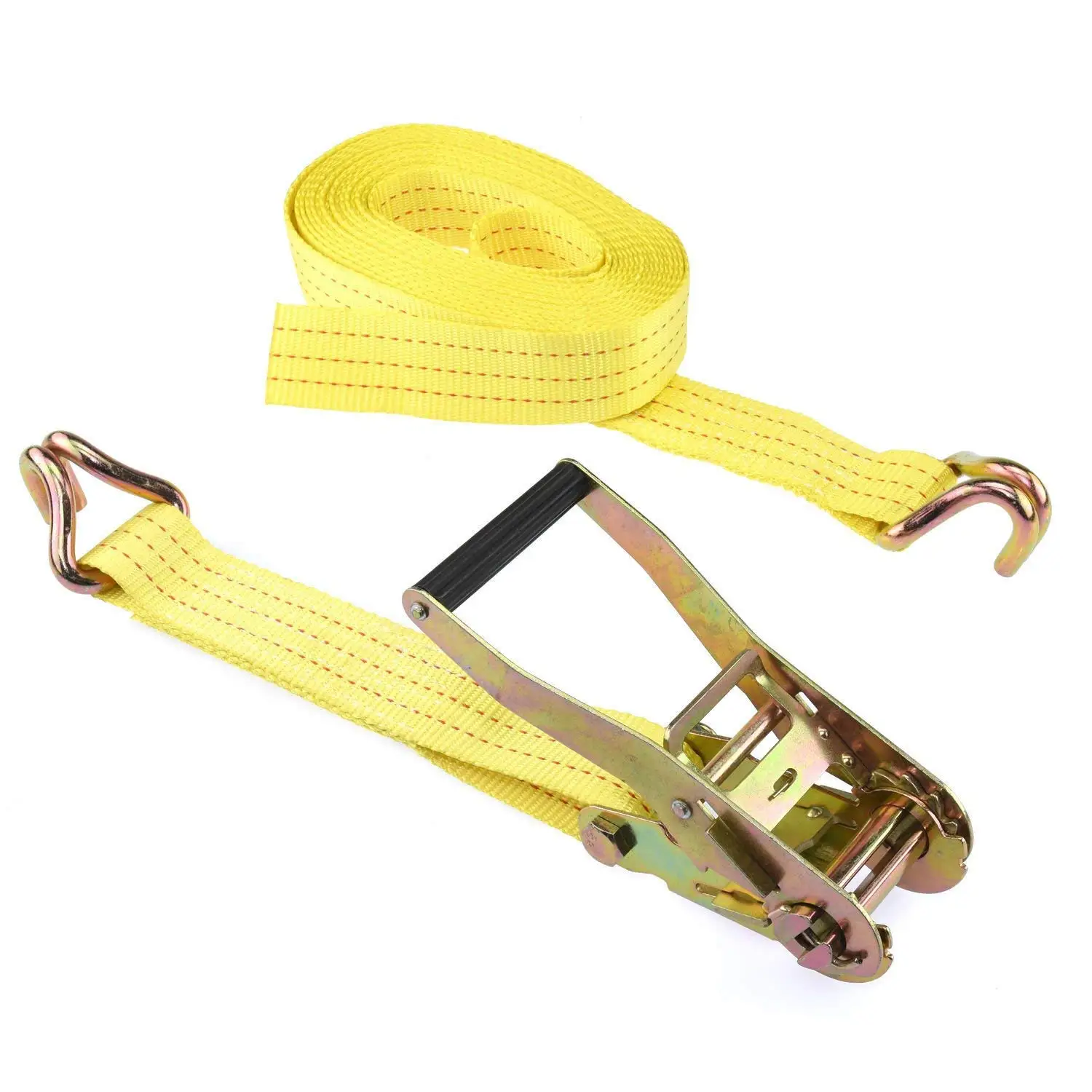 Erickson 51316 Yellow 1-Inch x 15-Inch Heavy Duty Ratcheting Tie-Down Strap