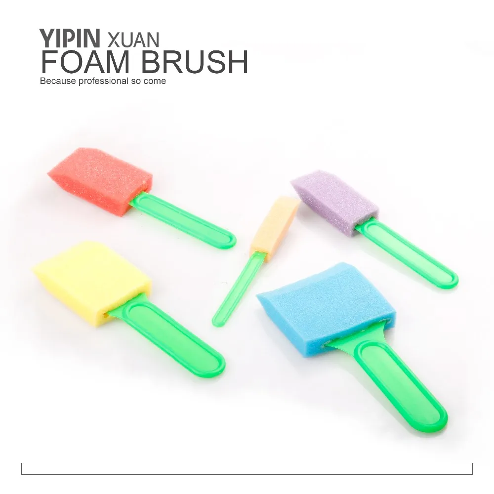 Wholesale Different Colors And Shapes Foam Paint Brushes For Art