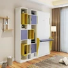 space saving wall bed with hanging desk and adjustable feet for bachelor pad full size twin diy murphy bed hardware