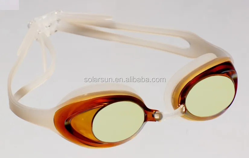 Free sample factory supply UV protect myopia mirrored swimming goggles with earplugs