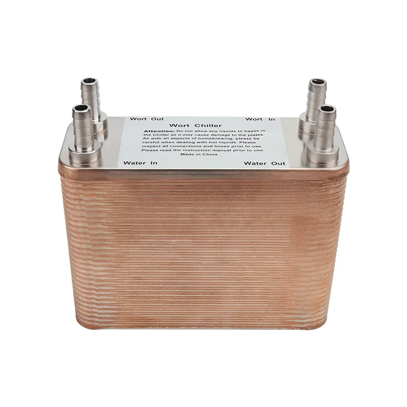 Ss 304 Heat Exchanger 60 Plates Wort Chiller Brazed Plate Draft Beer