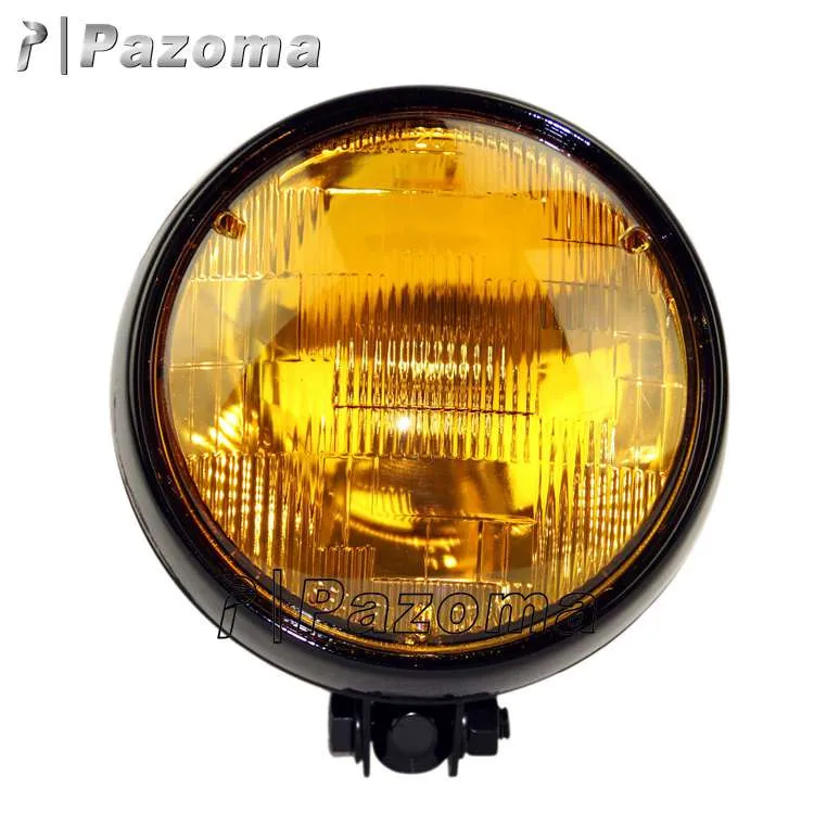 MOTORCYCLE BATES HEADLIGHT UNIVERSAL 5 3//4/" CHROME SIDE MOUNT CUSTOM CAFE RACER