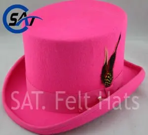 mens pink top hat