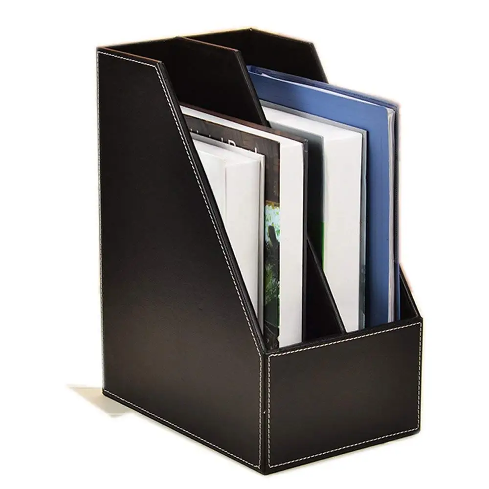 Magazine Holder Desktop,SAYEEC Magazine Literature Holder Organizer Wood Document Magazine File Holder Organizer Box