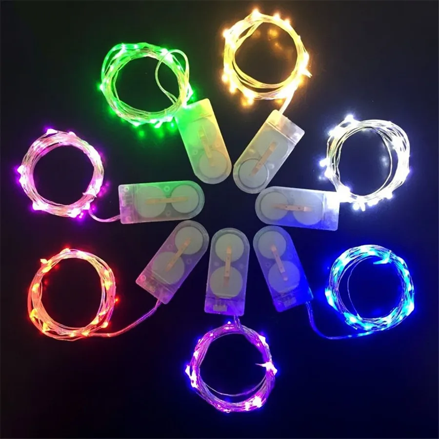 Micro Led Fairy Lights Cr2032 Button Battery Operated 2m 20 Leds Copper ...