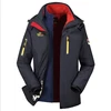 Custom winter polyester fleece liner detachable mountaineering two-piece suit jacket men