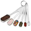 Fits In Spice Jar Set Of 6 Heavy Duty Stainless Steel Metal Spice Measuring Spoon