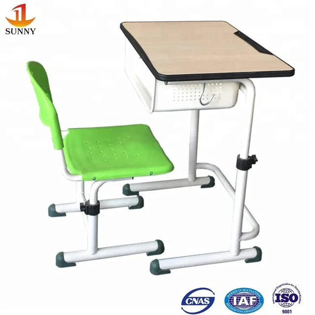 Modern Student Desk Chair Combo Primary School Furniture Wooden