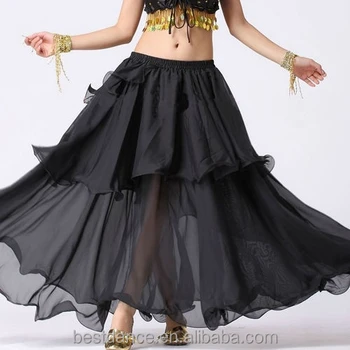 black chiffon skirt long