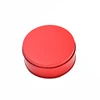 Wholesale high quality round shape red tin canisters tin container packaging cookie tin containers with low moq