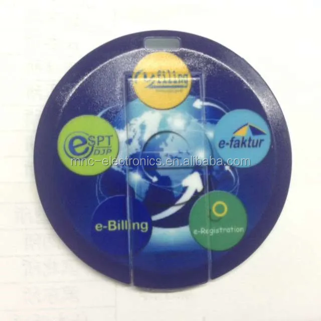 Company event give away gift USB 2.0 interface customized logo printing 8GB circular card usb stick - ANKUX.COM