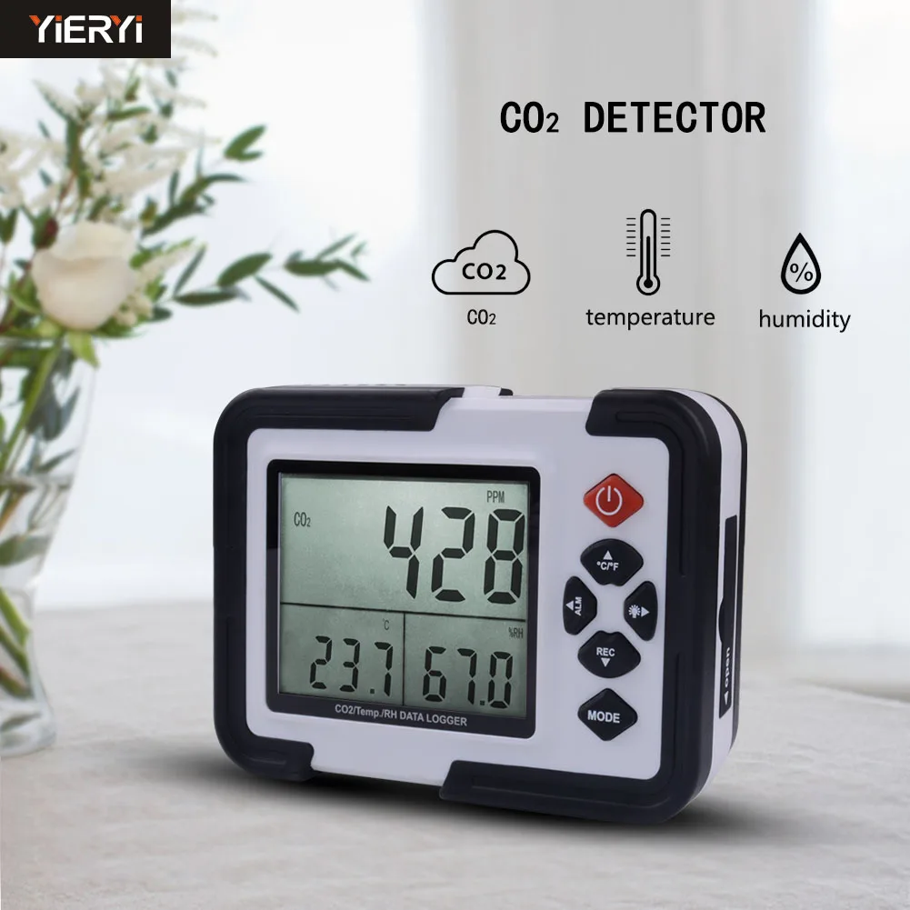 HT-2000 Digital Carbon Dioxide Detector CO2 Analyzer Air Quality Detector Temperature and Humidity meter