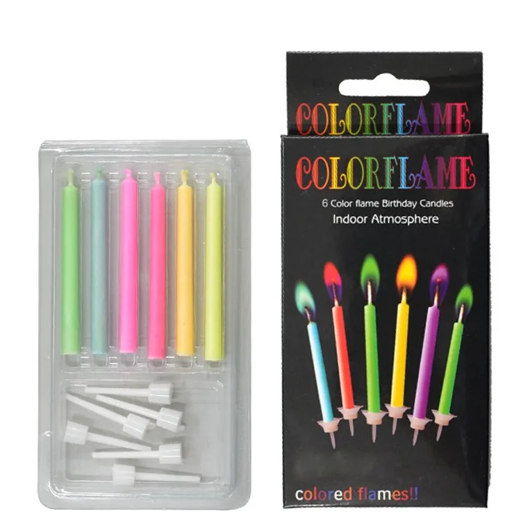 Download Magic Color Flame Birthday Candles With Colored Flames (6 Pieces Per Pack) - Buy Birthday Candle ...