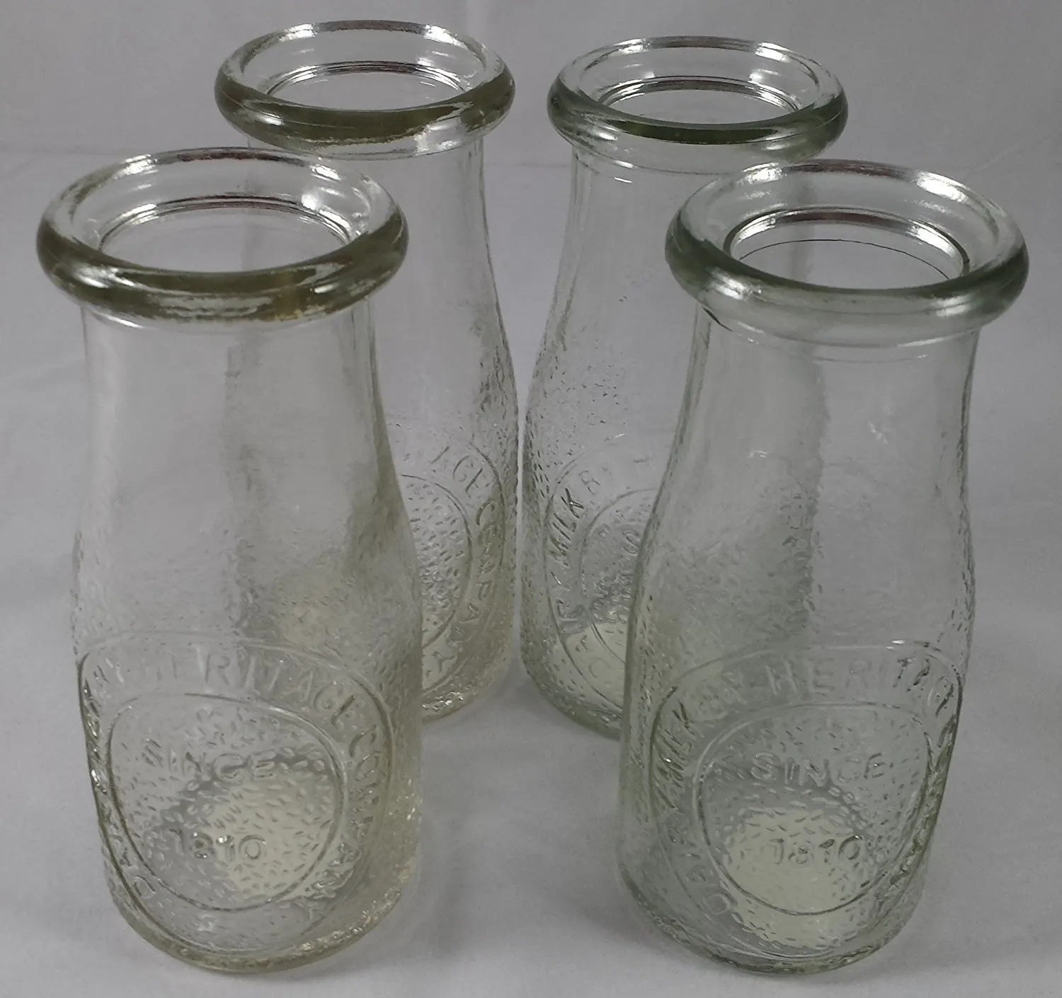 Dairy Milk Glass By Heritage Company Since 1810 7.5 Oz (Set of 4) by Herita...