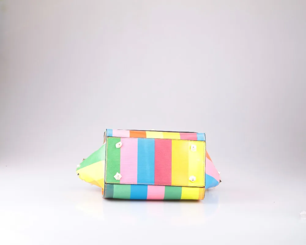 3759-Fashion beautiful rainbow high quality PU mini satchel bag wholesale China