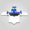 4 color 4 station silk screen printer rotary silk screen printing machine