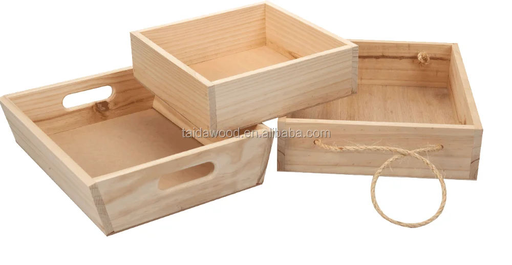 Customized Wooden Box Without Lids .wooden Fruit Crates Box For Sale