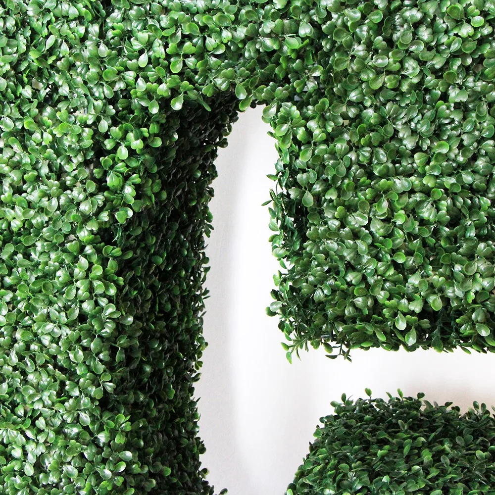 New Design Artificial Boxwood Hedge Boxwood Topiary Letter For Decor