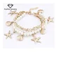 2016 all-match Seashell starfish multilayer gold plating pearl colorful bracelet Jewelry
