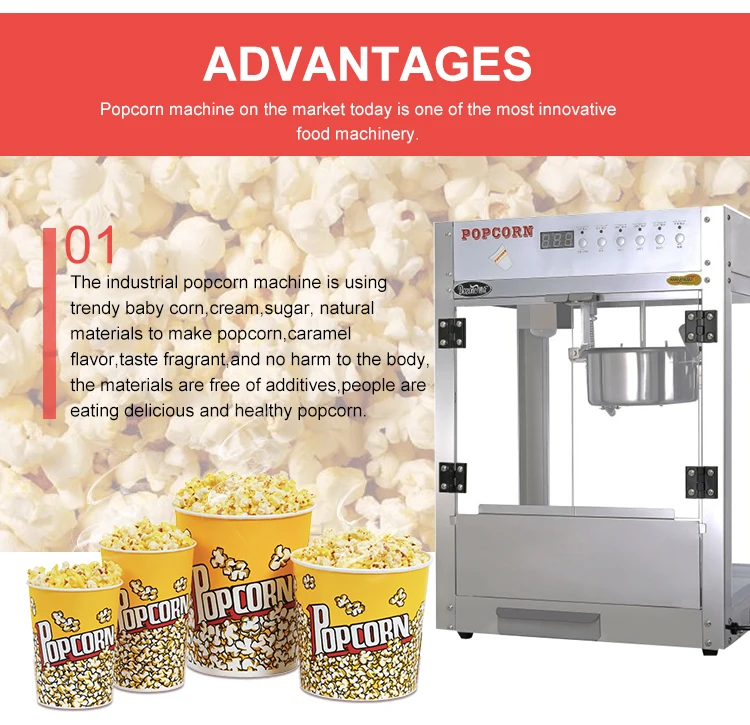  Guangzhou Manufacturer Hot Sell Various Styles Commercial High Production Industrial Caramel Popcorn Vending Machine