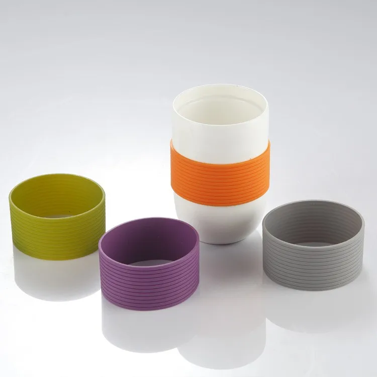 Coffee Sleeves Reusable Uxcell Silicone Cup Sleeve - Non-Slip Protector For Glass Bottles/Mugs (Blue, 3.1" X 2.4") Silicone Cup Boot - Foto 10