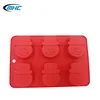 Six cavity snowman's face pattern silicone cake mold fondant mold