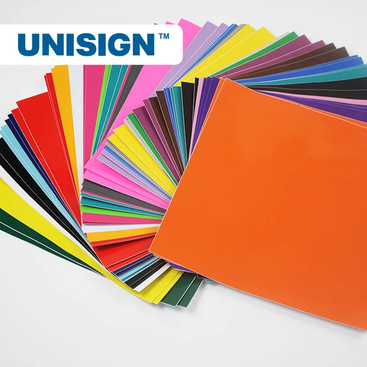 Unisign Color Self Adhesive Vinyl Sheets 12*12 Inch Works With Cricut
