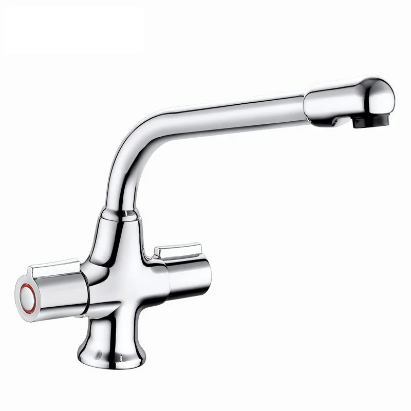 brief design wash kitchen two handle faucet