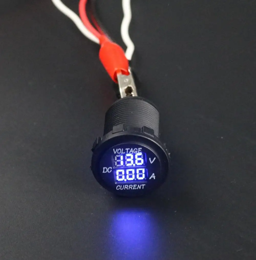 Dc 12v 24v Led Digital Voltmeter Indicator Light Car Bus Motorcycle