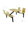 Metal and Wood Dining Table and Chairs, 4 Seaters Catering Tables and Chairs