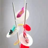 round custom plexiglass shoe display rack white acrylic exhibition shelf for shoe store