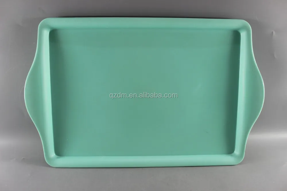 15.5" Melamine Tray with handle Serving tray