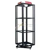 Custom store metal spinner four sided laminate ceramic sample display rack stone mosaic tile stands shelf display