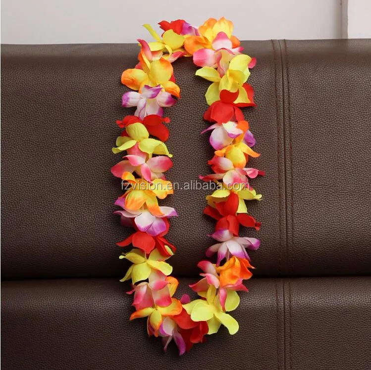 Summer Wedding Fancy Dress Flower Leis Necklace Hawaii Flower Leis