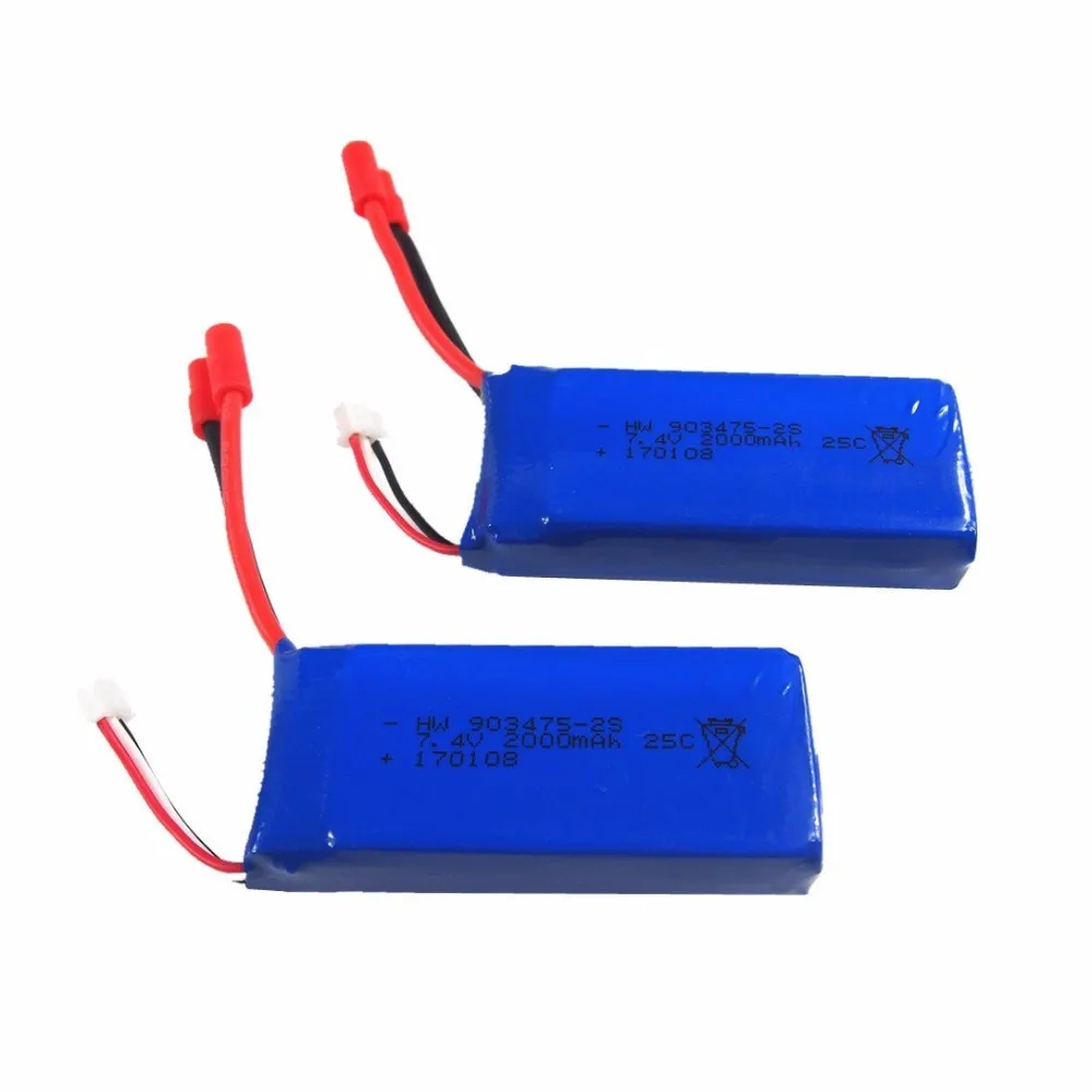 2s 7.4v 2000mah Lipo Battery For Syma X8c Venture Rc Quadcopter Spare