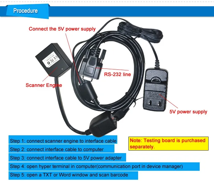 High integrate embedded 2D barcode engine module bar code read machine with plastic box security safe protect