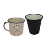 2019Top sale White Custom Sublimation Blank Transfer Personalized Gift-printing Steel Enamel Metal Camping Coffee Mug