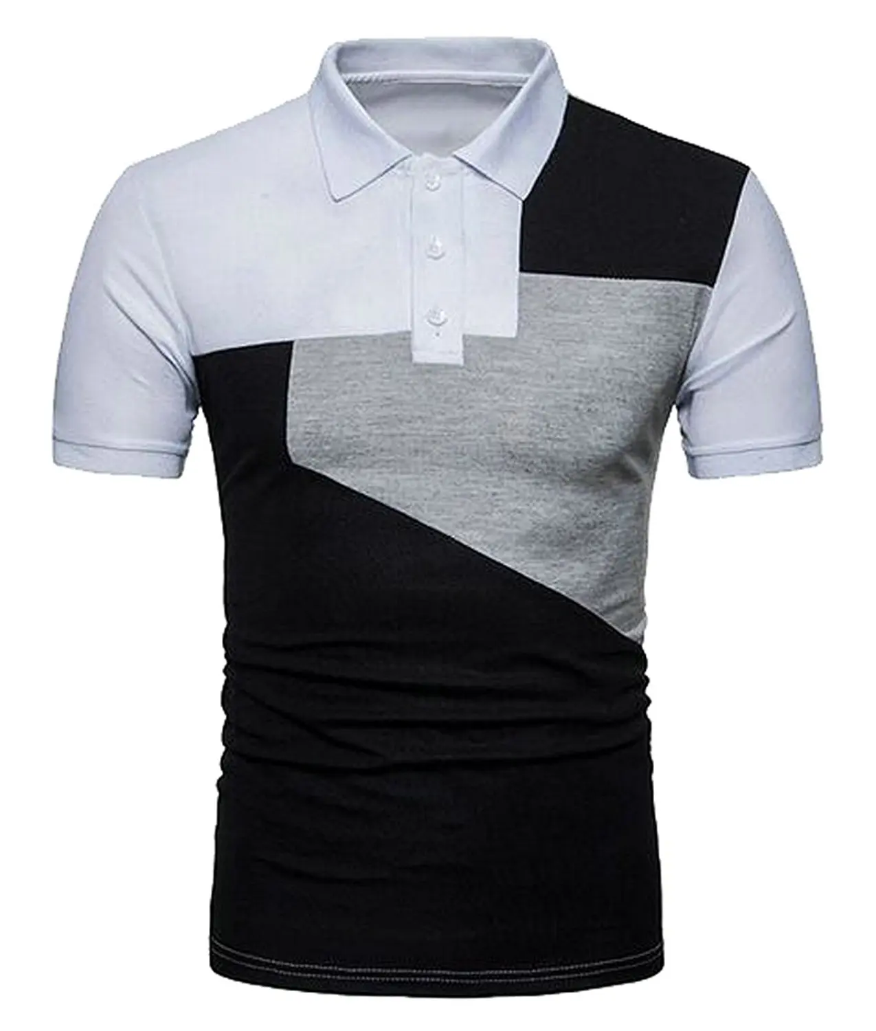 M/&S/&W Mens Long Sleeve Shirts Contrast Collar Patchwork Casual Button Down Dress Shirts