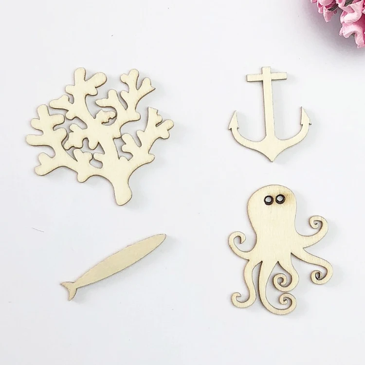 Marine Decorative Wood Shapes,Laser Cut Wood Shapes,Scrapbooking Wood