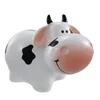 Custom plastic pvc milk cow character coin banks,make custom pvc plastic milk cow shaped piggy coin banks