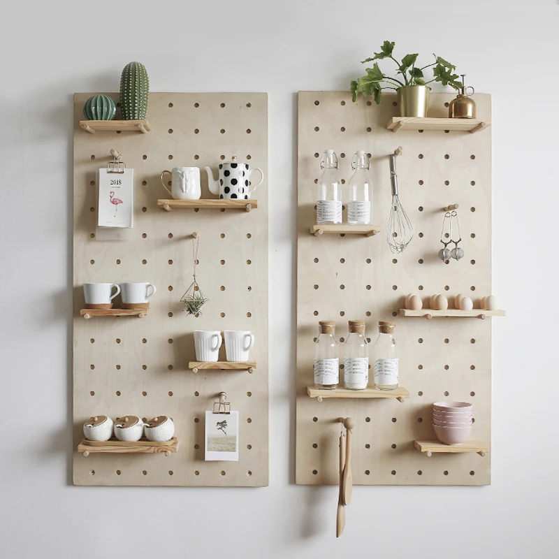 Factory Price Mdf Metal Pegboard Hook Storage Display Panel