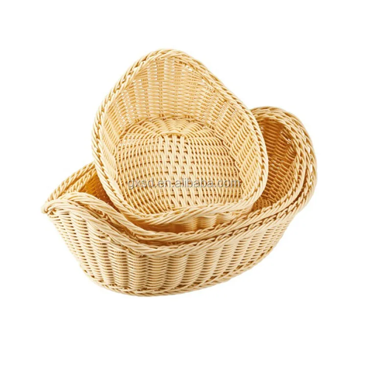 New Bulk Cheap Food Display Baskets Hand Woven Unique Wicker Baskets