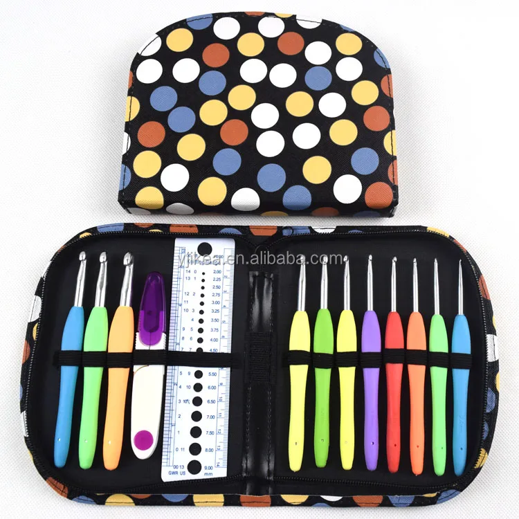New Design Rubber Crochet Hooks Knitting Needles 40pcs Crochet Hook Set With Case And