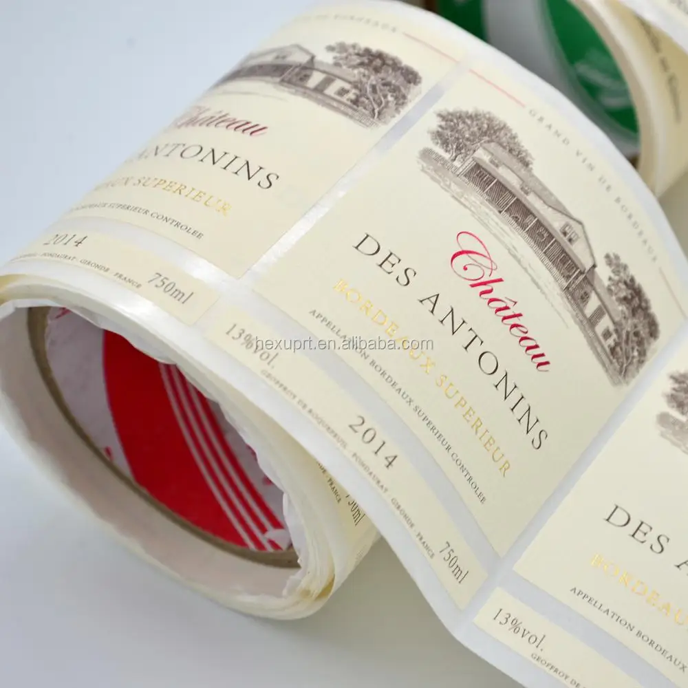 Texture Paper Wine Bottle Label,Wine Label Printing,Wine Private Label