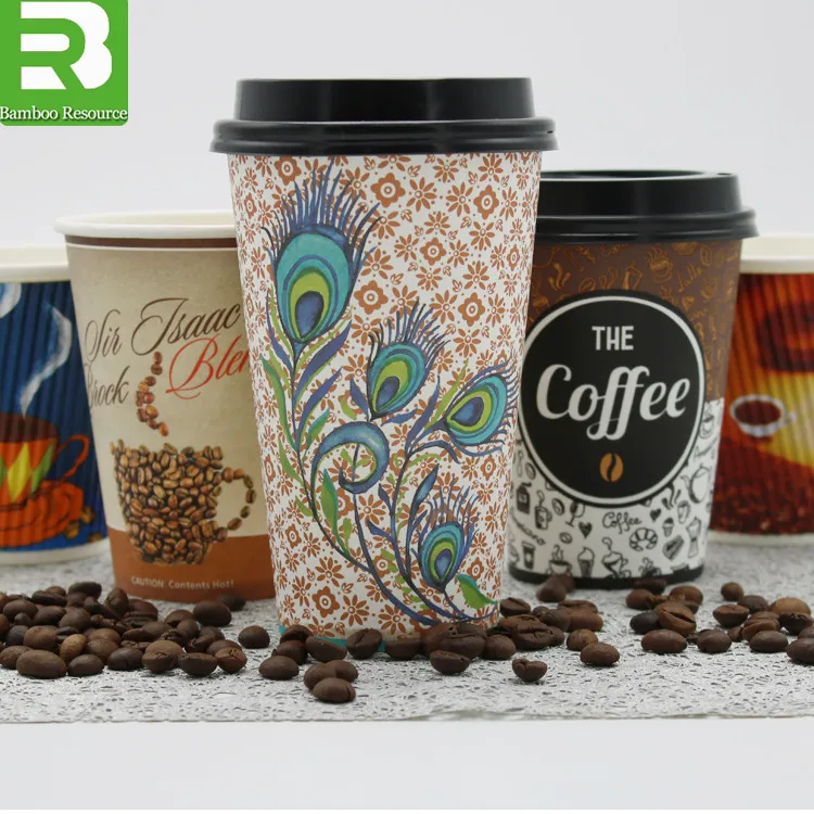 To Go Hot Cups_colored Disposable Vending Coffee Paper Cups With Cover