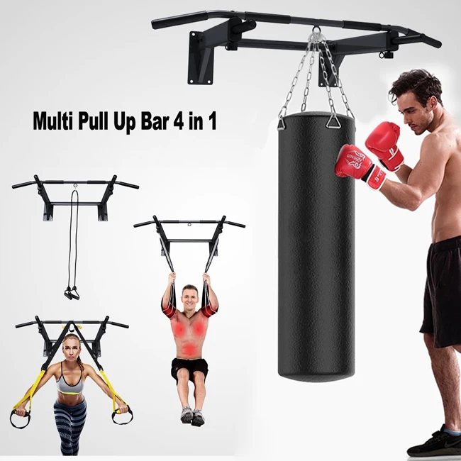 hanging punching bag from pull up bar