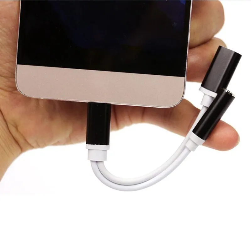 2 In 1 Dual Usb Cable Audio And Charging 3.5mm Earphone Adapter For