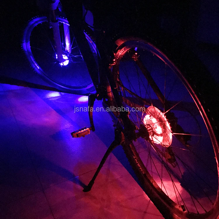 Bicycle Bike Cycling Hub Warning Light Wheel Waterproof Decorative LED Light Z 
