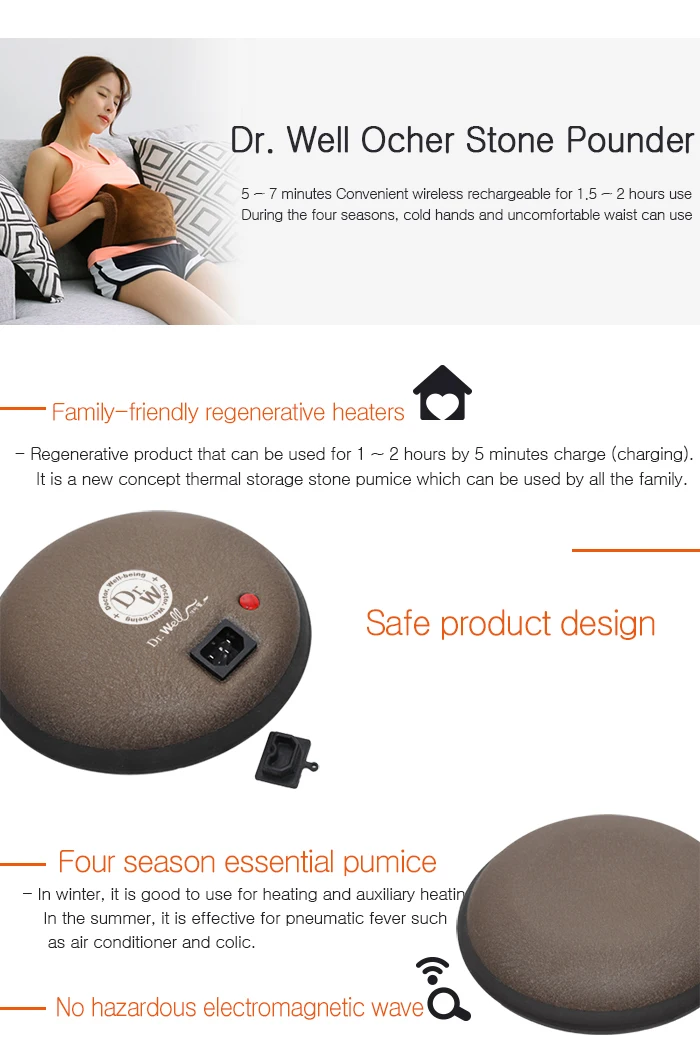 Korea Custom Mini Clay Sand Leg Foot Heating Pad Rechargeable Hand